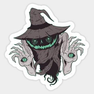 Halloween Creepy Pumpkin Jack O Lantern Monster Cute Costume Spooky Funny Creepy Creature Sticker